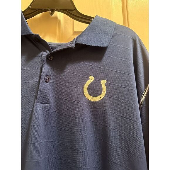 Men's Antigua Indianapolis Colts Blue Polo Shirt Sz XXL NFL Antigua Colts Polo - Picture 3 of 5